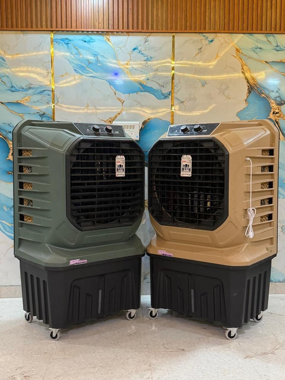 Air Coolers Green and Tan Coolers
